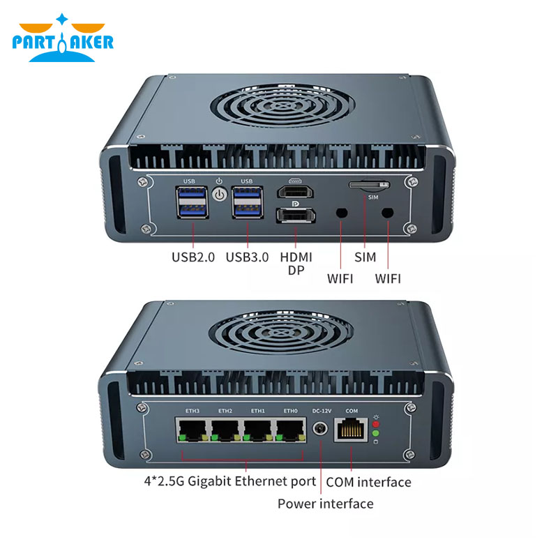 Pfsense Firewall Router 2.5G 4 I226 - 12e generatie Intel I3-1115G4 Fanless Mini