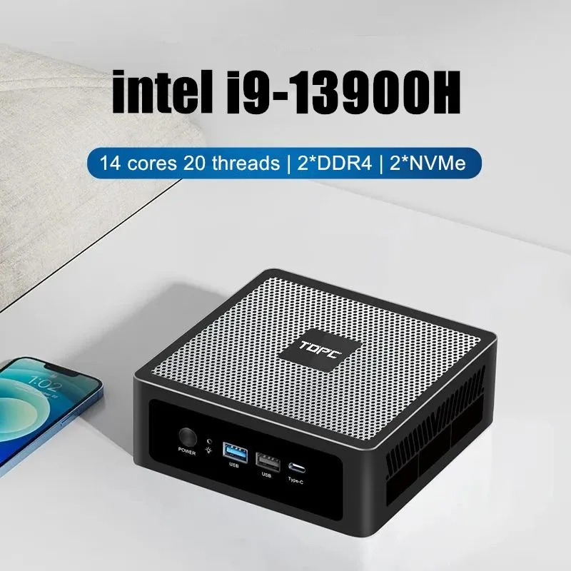 Intel Core I9 13900H Mini Pc - TOPC Mini PC 13e generatie Intel