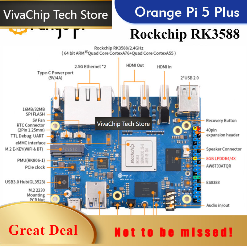 Orange Pi 5 Plus 16Gb - VivaChip TechOrange Pi 5 Plus 16GB