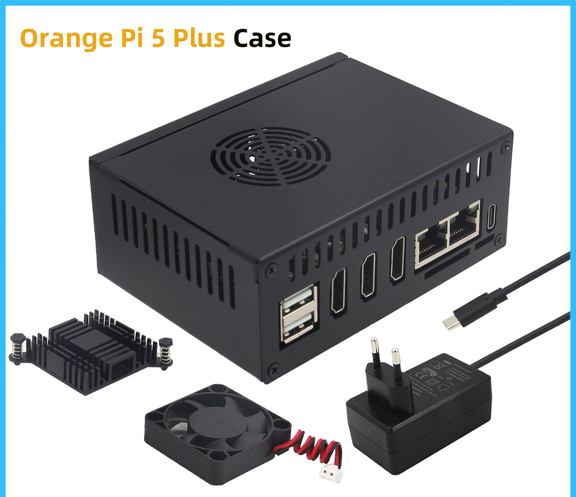 Orange Pi 5 Plus 16Gb - Oranje Pi 5 Plus-behuizing (N508) met