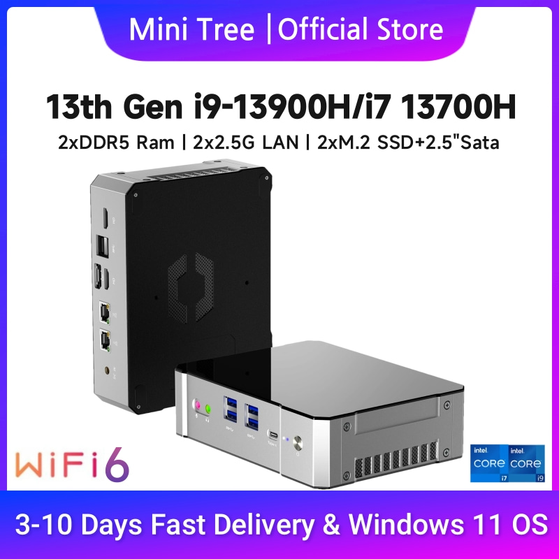 Intel Core I9 13900H Mini Pc - 13e generatie mini-gaming-pc Windows 11 Intel