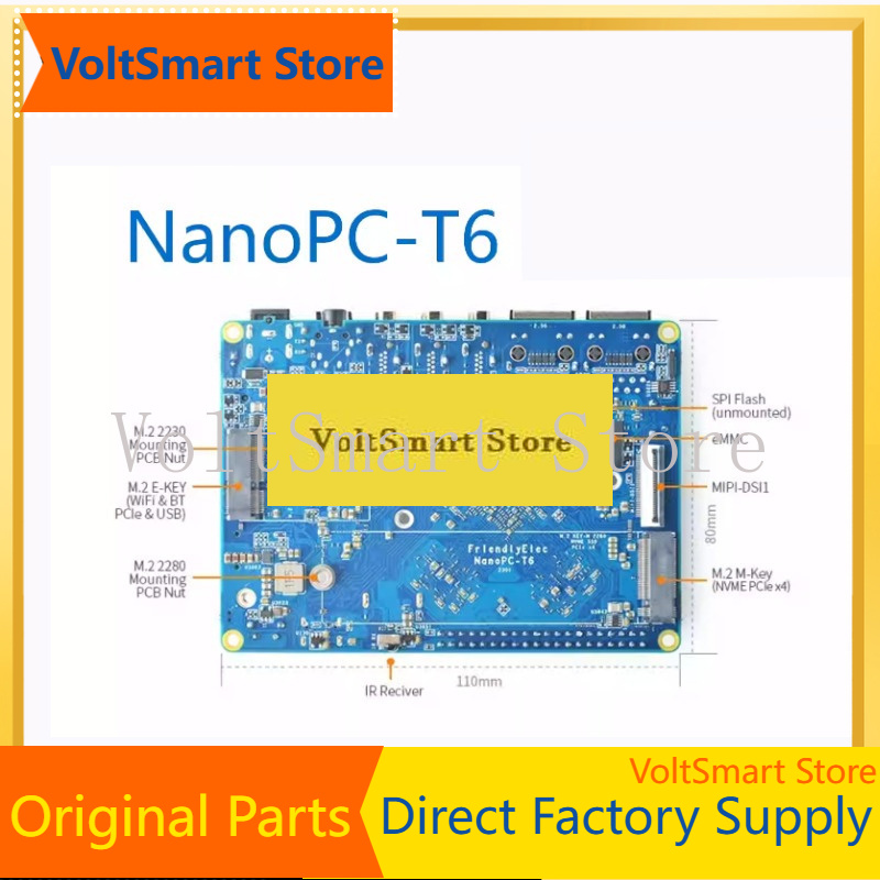 Rockchip Rk3588 Development Board - VoltSNanopc T6 Ontwikkelingsbord-Rockchip RK3588 Cortex A76