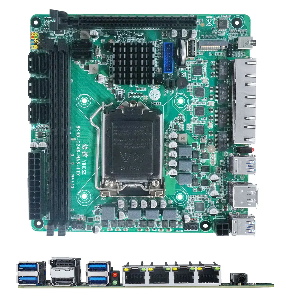 C246 ITX NAS moederbord onders - Nas Motherboard 8 Sata Mini Itx recensie en prijs