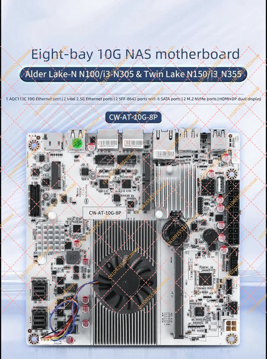 N150 N100 N305 Firewall Moeder - Nas Motherboard 8 Sata Mini Itx recensie en prijs