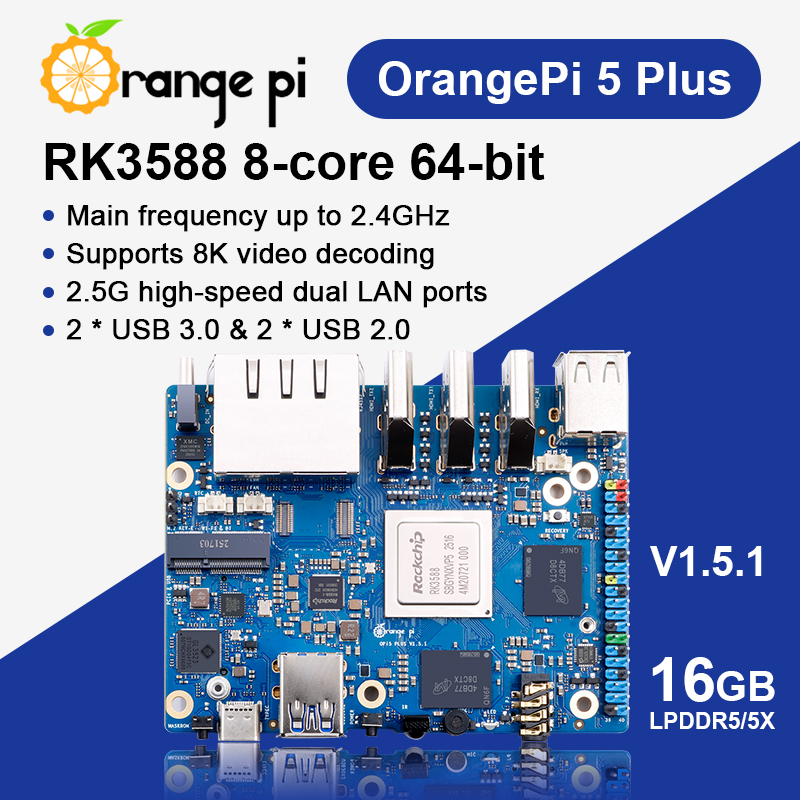 AvaCore Orange Pi 5 Plus 16GB  - Orange Pi 5 Plus 16Gb recensie en prijs