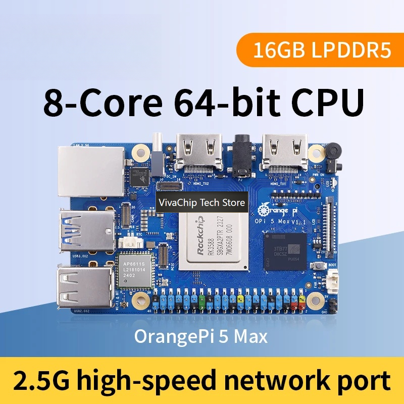 VivaChip TechOrange Pi 5 Max 1 - Rockchip Rk3588 Development Board recensie en prijs